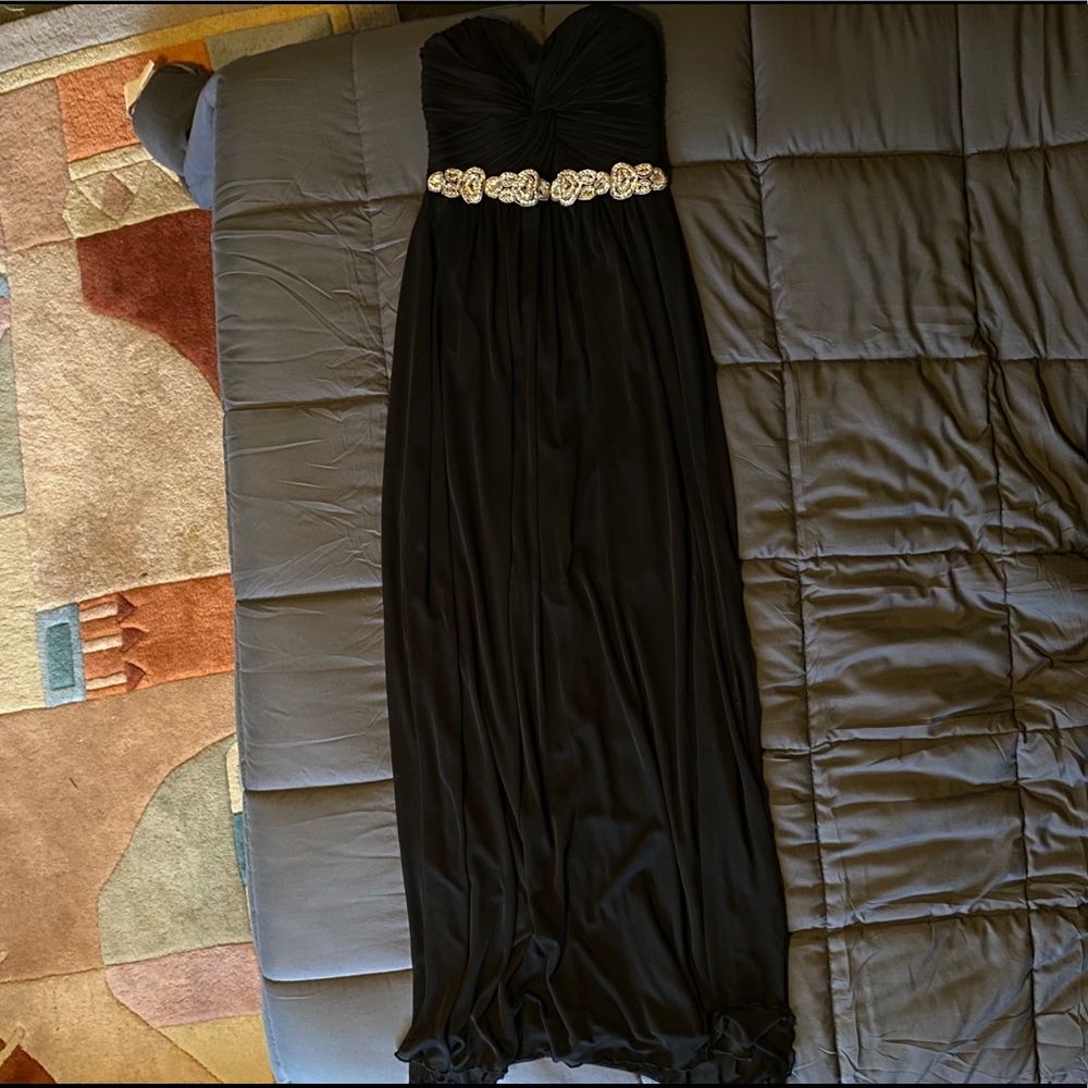 Black Strapless Prom Dress